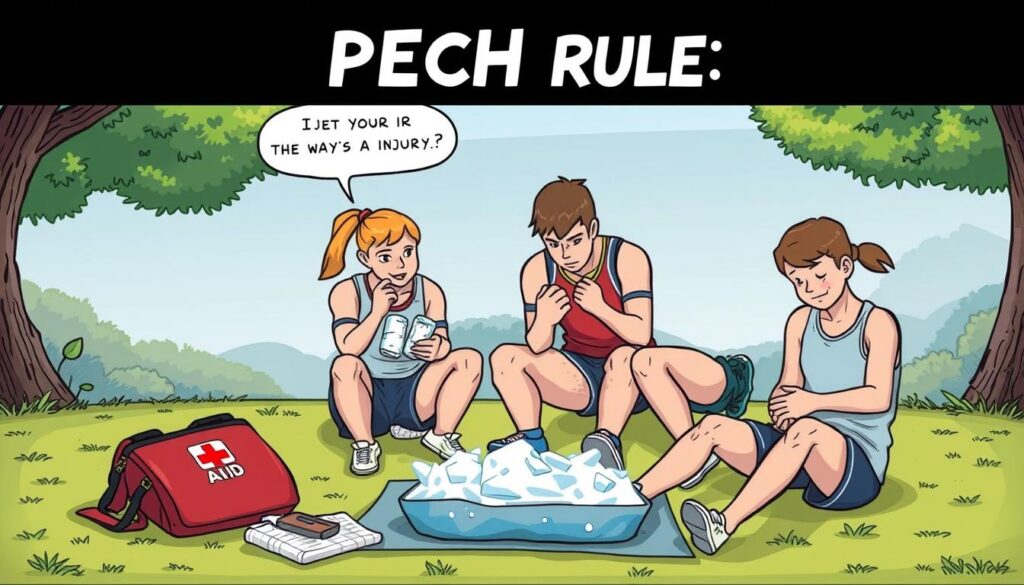 Sportverletzungen behandeln mit der PECH-Regel Sportverletzungen behandeln mit der PECH-Regel